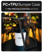 Shockproof Clear Protective Case for Realme P1 Speed 5G | Realme 13 Plus 5G - AirEDGE Technology | 360 Degree Camera Protection | Transparent Hybrid Back Case Mobile Cover - Earthy Black - Image 4