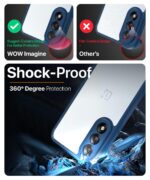 Shockproof Hybrid Back Cover for 1+ OnePlus Nord 5 | Hard Slim fit Back Case | PC & TPU | Clear Transparent Case Blue - Image 4