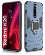 Shock Proof Back Case Mobile Cover for Xiaomi Mi Redmi K20 / K20 Pro | Back Cover Case (Tough Armor | Hybrid PC + TPU | Ring Holder & in-Built Kickstand | Blue) - Image 2
