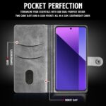 Shock Proof Flip Cover Back Case for Xiaomi Mi Redmi Note 13 Pro Plus 5G | Magnetic Wallet Leather Case with Stand - Image 6