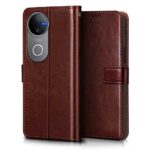 Shock Proof Flip Cover Back Case for Iqoo Z10R 5G | Magnetic Wallet Leather Case with Stand - Image 2