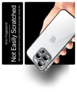 Crystal Clear Transparent Back Cover Case Compatible with iPhone 16 Pro Max Shockproof Flexible TPU Silicone Case with Full Body & Camera Protection Transparent - Image 7