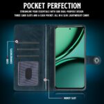 Shock Proof Flip Cover Back Case for Realme Narzo 70 | Magnetic Wallet Leather Case with Stand - Image 4