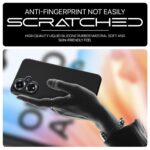 Back Cover for Oppo A59 5G | Ultra Slim Soft Rubberised Case | Inner Velvet Fabric Lining | Matte Silicone Flexible Mobile Case | Camera Protection - Black - Image 4