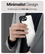 Shock Proof Clear Protective Back Case for iPhone 16e - AirEDGE Technology | 360 Degree Camera Protection | Transparent Hybrid Back Case Mobile Cover - Black - Image 5