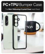 Shockproof Hybrid Back Cover for Samsung Galaxy M36 5G | Samsung Galaxy F36 5G Hard Slim fit Back Case | PC & TPU | Clear Transparent Case Black - Image 6