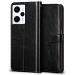 Shock Proof Flip Cover Back Case for Poco F5 5G | Magnetic Wallet Leather Case with Stand - Image 2