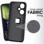 Slim Ultra Soft Rubberised Back Cover for 1+ OnePlus Nord CE 3 Lite 5G | Inner Velvet Fabric Lining | Matte Silicone Flexible Camera Protection Back Case - Black - Image 6