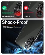 Translucent Hybrid Back Case Cover for Samsung Galaxy M36 5G | Samsung Galaxy F36 5G Smoked Matte Back | Shock Proof 360 Degree Protection | Protective Hard Case ? Matte Black - Image 3