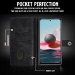Shock Proof Flip Cover Back Case for Xiaomi Redmi Note 10 | Magnetic Wallet Leather Case with Stand - Image 4