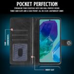 Shock Proof Flip Cover Back Case for Samsung Galaxy A55 5G | Magnetic Wallet Leather Case with Stand - Image 4