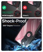 kelpuj Shock Proof Clear Protective Back Case for iQOO Z10R 5G | Vivo V50 5G | V50e 5G | V50 5G Elite Edition | 360 Degree Camera Protection | Transparent Hybrid Mobile Cover - Black - Image 4