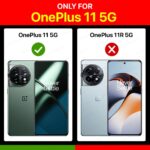 kelpuj Shock Proof Clear Back Case Mobile Cover for 1+ OnePlus 11 5G (Hard | Hybrid PC + TPU | Full Armour Device & Camera Protection | Green) - Image 2