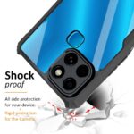 TPU+PC Shock Proof Clear Protective Back Case for Infinix Smart 6-Airedge Technology|360 Degree Camera Protection|Transparent Hybrid Back Case Mobile Cover-Black - Image 3