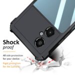 Shock Proof Clear Protective Back Case for Poco M4 5G - AirEDGE Technology | 360 Degree Camera Protection | Transparent Hybrid Back Case Mobile Cover - Black - Image 2