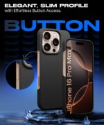 Slim Frameless Back Cover for iPhone 16 Pro Max | Ultra Thin Lightweight Design & Camera Protection | Soft Matte Silicone Flexible Mobile Case (Black) - Image 5