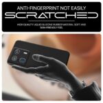 Back Cover for Motorola Moto Edge 50 Ultra | Ultra Slim Soft Rubberised Case | Inner Velvet Fabric Lining | Matte Silicone Flexible Mobile Case | Camera Protection - Black - Image 5