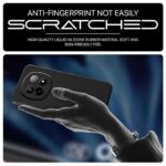 Back Cover for Realme P2 Pro 5G | Ultra Slim Soft Rubberised Case | Inner Velvet Fabric Lining | Matte Silicone Flexible Mobile Case | Camera Protection - Black - Image 4