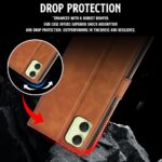 Shock Proof Flip Cover Back Case for Samsung Galaxy F05 | Magnetic Wallet Leather Case with Stand - Image 5