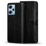 Shock Proof Flip Cover Back Case for Redmi Note 12 5G | Magnetic Wallet Leather Case with Stand - Image 3