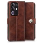 Shock Proof Flip Cover Back Case for Vivo T4X 5G | Magnetic Wallet Leather Case with Stand - Image 2