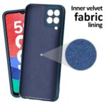 Slim Ultra Soft Rubberised Back Cover for Samsung Galaxy M33 5G | Inner Velvet Fabric Lining | Matte Silicone Flexible Camera Protection Back Case  Blue - Image 6