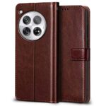 Shock Proof Flip Cover Back Case for 1+ Oneplus 12 5G | Magnetic Wallet Leather Case with Stand - Image 4