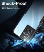 TPU+PC Shock Proof Clear Protective Back Case for Xiaomi Redmi Note 12 4G - Airedge Technology | 360 Degree Camera Protection | Transparent Hybrid Back Case Mobile Cover - Black - Image 6