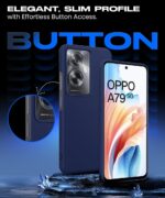 Slim Frameless Back Cover for Oppo A79 5G | Ultra Thin Lightweight Design & Camera Protection | Soft Matte Silicone Flexible Mobile Case (Blue) - Image 6