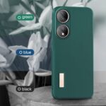 Ultra Slim Soft Rubberised Back Case Cover for Vivo Y100 | Vivo T2 5G | Inner Velvet Fabric Lining | Matte Silicone Flexible Camera Protection Back Case - Green - Image 3