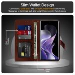 Shock Proof Flip Cover Back Case for Vivo V40 | Magnetic Wallet Leather Case with Stand - Image 6