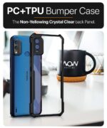 Shock Proof Clear Back Case Mobile Cover for Nokia G11 Plus (Hard | Hybrid PC + TPU | Full Armour Device & Camera Protection | Black) - Image 4