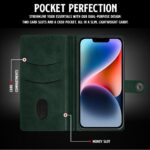 Shock Proof Flip Cover Back Case for Iphone 15 Plus | Magnetic Wallet Leather Case with Stand - Image 6