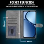 Shock Proof Flip Cover Back Case for Realme Narzo N63 | Magnetic Wallet Leather Case with Stand - Image 4