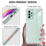 Crystal Clear Transparent Back Case Cover for Samsung Galaxy A73 5G | Full Device & Camera Protection Shockproof TPU | Flexible Silicone Back Cover Case Transparent - Image 5