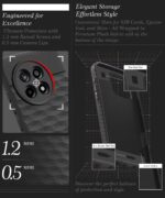 kelpuj Back Cover for 1+ OnePlus 13R 5G with Hexa Cube Design | Ultra Slim Soft Rubberised Case | Inner Velvet Fabric | Matte Silicone Flexible Mobile Case | Camera Protection - Black - Image 6