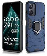 Shock Proof Back Cover for iQOO Z9 Lite | Vivo T3 Lite 5G | Y18t | Y18 | Y18e | Y03 | Y28s | Y37 | Mobile Case (Tough Armor | Hybrid PC + TPU | Ring Holder & inBuilt Kickstand | Blue) - Image 4