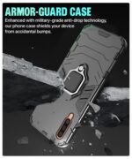 Shock Proof Back Case Mobile Cover for Samsung Galaxy A50 | A50s | A30s (Armor | Hybrid PC + TPU | Full Protection with Ring Holder Kickstand | Carbon Black) - Image 4