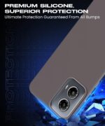 kelpuj Slim Frameless Back Cover for Motorola Moto G34 5G | Moto G45 5G | Ultra Thin Lightweight Design & Camera Protection | Soft Matte Silicone Flexible Mobile Case (Grey) - Image 8