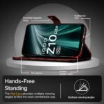 Shock Proof Flip Cover Back Case for Vivo T4 Lite 5G | Magnetic Wallet Leather Case with Stand - Image 8