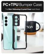 kelpuj Shock Proof Clear Protective Back Case for Samsung Galaxy A16 5G - AirEDGE Technology | 360 Degree Camera Protection | Transparent Hybrid Back Case Mobile Cover - Black - Image 8