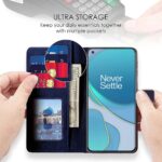 Shock Proof Flip Cover Back Case for 1+ Oneplus 8T | Magnetic Wallet Leather Case with Stand - Image 3