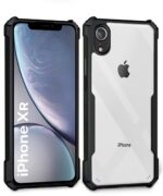Shock Proof Clear Back Cover Case Mobile Cover for Apple iPhone XR (Hard | Hybrid PC + TPU | Full Armour Device & Camera Protection | Black) - Image 3