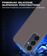 kelpuj Slim Frameless Back Cover for Samsung Galaxy A16 5G | Ultra Thin Lightweight Design & Camera Protection | Soft Matte Silicone Flexible Mobile Case (Grey) - Image 8