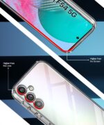 Ultra-Hybrid Crystal Clear Back Case Cover for Samsung Galaxy M54 | F54 5G | Hard Back | Slim Fit Shockproof Design | Camera Protection Bump Case (PC,TPU | Transparent) - Image 5