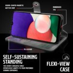 Shock Proof Flip Cover Back Case for Samsung Galaxy A22 5G | Magnetic Wallet Leather Case with Stand - Image 5