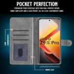 Shock Proof Flip Cover Back Case for Iqoo Z9S Pro 5G | Magnetic Wallet Leather Case with Stand - Image 6