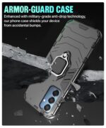 Shock Proof Back Case Mobile Cover for Samsung Galaxy M15 5G Prime Edition | M15 5G | F15 5G | Back Cover Case (Tough Armor | Hybrid PC + TPU | Ring Holder & in-Built Kickstand | Black) - Image 8