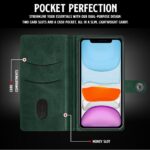 Shock Proof Flip Cover Back Case for Iphone 11 | Magnetic Wallet Leather Case with Stand - Image 3
