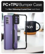 Shock Proof Clear Protective Back Case for Nokia G42 5G - AirEDGE Technology | 360 Degree Camera Protection | Transparent Hybrid Back Case Mobile Cover - Black - Image 4